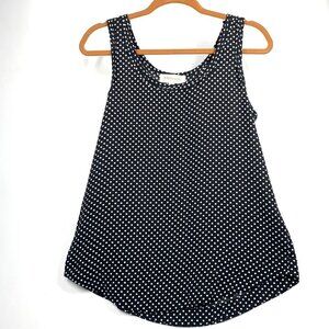 Philosophy Polka Dot Sleeveless Swing Blouse Black & White Size Medium